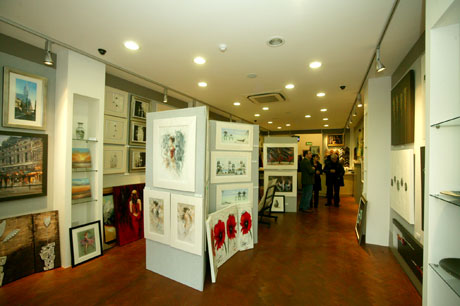 interior of hetros shop just before the exhibition